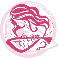 Autocollant Hot Spot Design Sticker Lady Angler