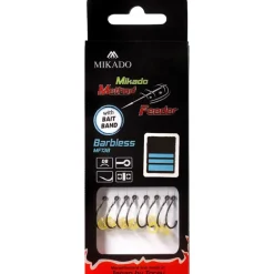 Bas De Ligne Montée Mikado With Rubber Barbless Hooks