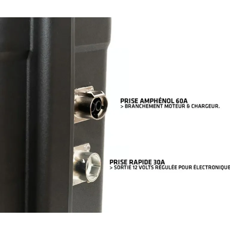 Batterie Lithium Bsr Prestige Bsr Lifepo4 Gen3+ 12V50ah +1 Sortie Régulée Sondeur Et Chargeur Non Étanche 10A