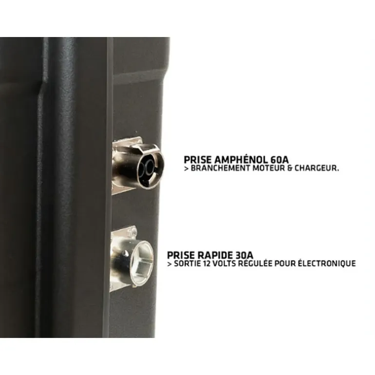 Batterie Lithium Bsr Prestige Lifepo4 Gen3+ 12V100ah +1 Sortie Régulée Sondeur Et Chargeur Non Étanche 10A