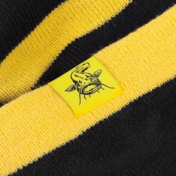 Bonnet Black Cat Bobble Hat - Noir/Jaune
