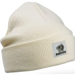 Bonnet Homme Nash Make It Happen Badge Beanie Hat - Ecru