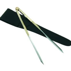 Compas Droit Euromarine + Etui Cuir Noir
