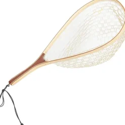 Epuisette Raquette Jmc Bois Large Filet Rubber