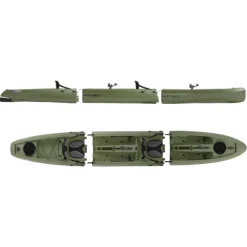 Kayak Point 65°N Mojito Angler Duo Sit-On-Top Modulable - Vert