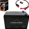 Pack Batterie Lithium Cosmos 12V 15Amp + Chargeur Osram 12V4amp + Faisceaux De Connexion Rapide