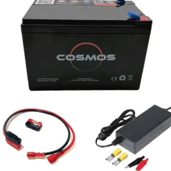 Pack Batterie Lithium Cosmos Lithium Cosmos 12V 15Amp + Chargeur Atom12 + Faisceaux De Connexion Rapide
