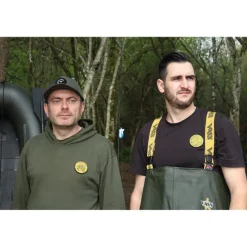Sweat À Capuche Pêche Personnalisable Sur Vos Traces - Kaki