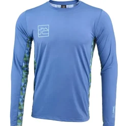 Tee Shirt Manches Longues Homme Jmc Sun Protect Ocean - Bleu